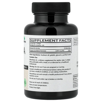 Futurebiotics, Vitamin A, 3,000 mcg RAE (10,000 IU), 120 Capsules