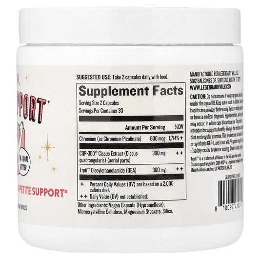 Legendairy Milk, GLP-1 Support, 60 Vegan Capsules