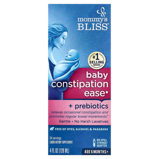 Mommy's Bliss, Baby Constipation Ease + Prebiotics, Age 6 Months+, 120 ml (4 fl oz)