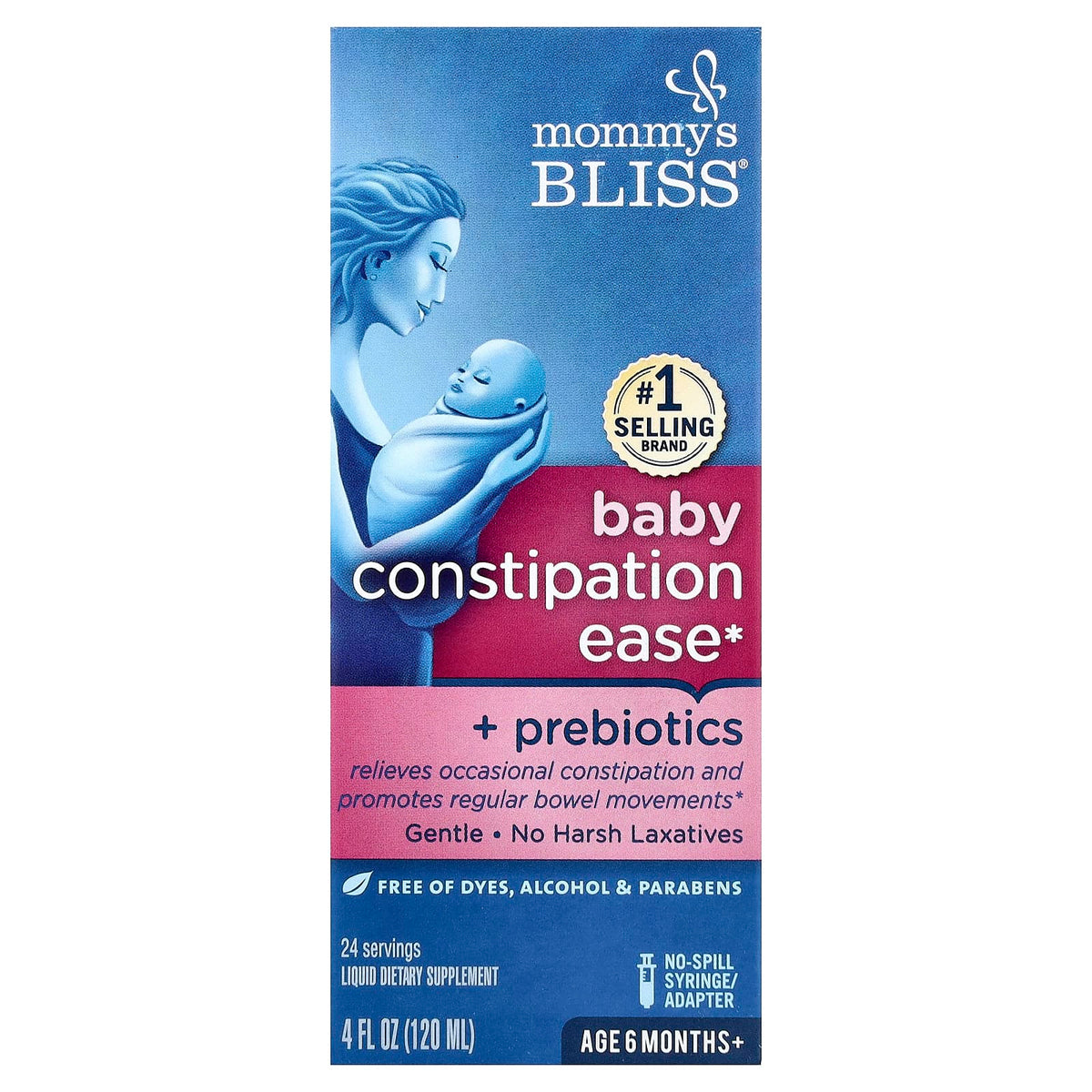 Mommy's Bliss Baby Constipation Ease + Prebiotics Age 6 Months+ 120 ml (4 fl oz)