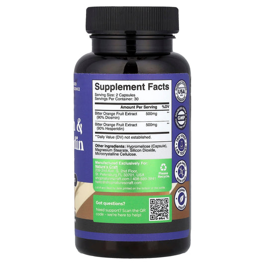 Nature's Craft, Diosmin & Hesperidin, 60 Capsules