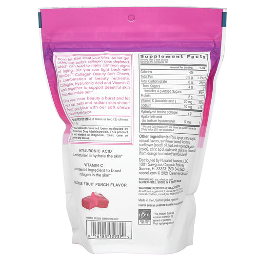 NeoCell, Collagen Beauty Soft Chews, Fruit Punch, 60 Soft Chews