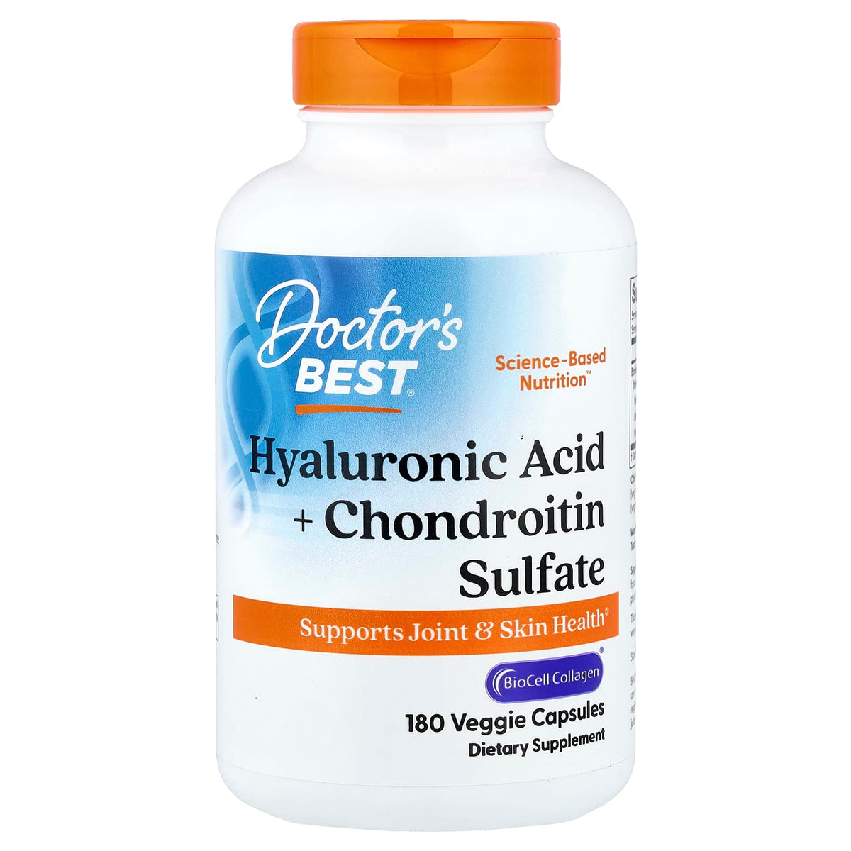 Doctor's Best, Hyaluronic Acid + Chondroitin Sulfate, 180 Veggie Caps