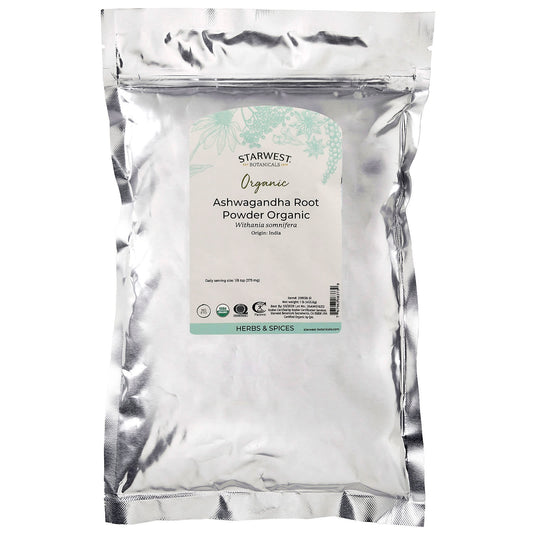 Starwest Botanicals, Organic Ashwagandha Root Powder, 1 lb (453.6 g)