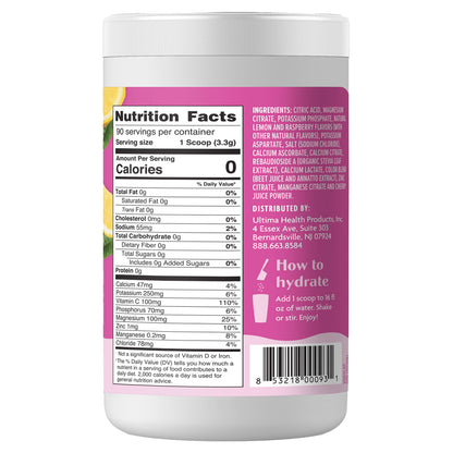 Ultima Replenisher Electrolyte Mix Pink Lemonade 9.5 oz 270g