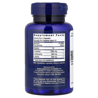 Life Extension Branched Chain Amino Acids 90 Caps