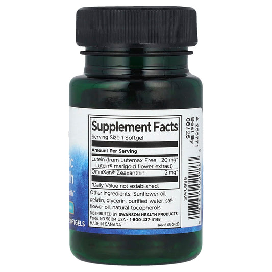 Swanson Vitamins, Synergistic Eye Health, 60 Softgels