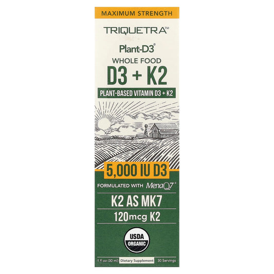 Triquetra Health, Plant-D3® Whole Food D3+ K2, 30 ml (1 fl oz)