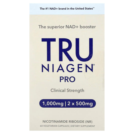 Tru Niagen, Pro, Nicotinamide Riboside, 60 Vegetarian Capsules (500 mg per Capsule)