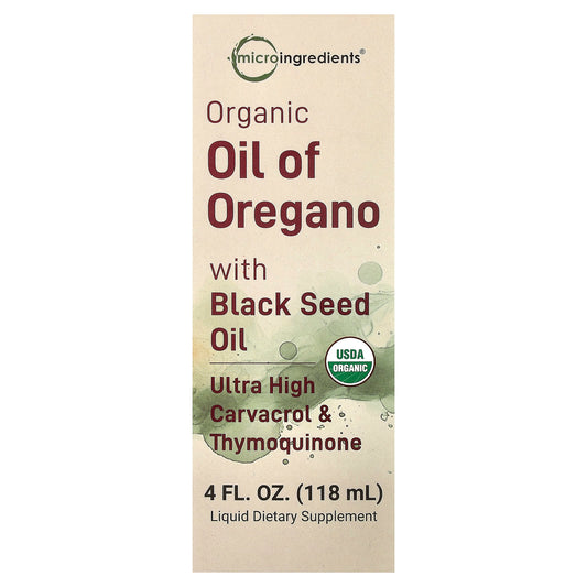 Micro Ingredients, Organic Oil of Oregano With Black Seed Oil, 118 ml (4 fl oz)