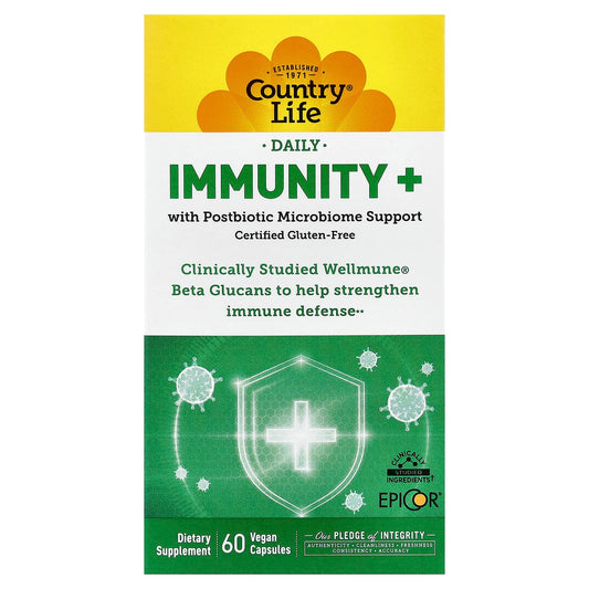 Country Life, Daily, Immunity+, 60 Vegan Capsules