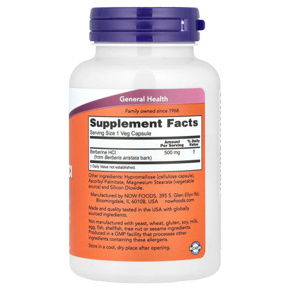 NOW Foods Berberine 500 mg 90 Veg Caps