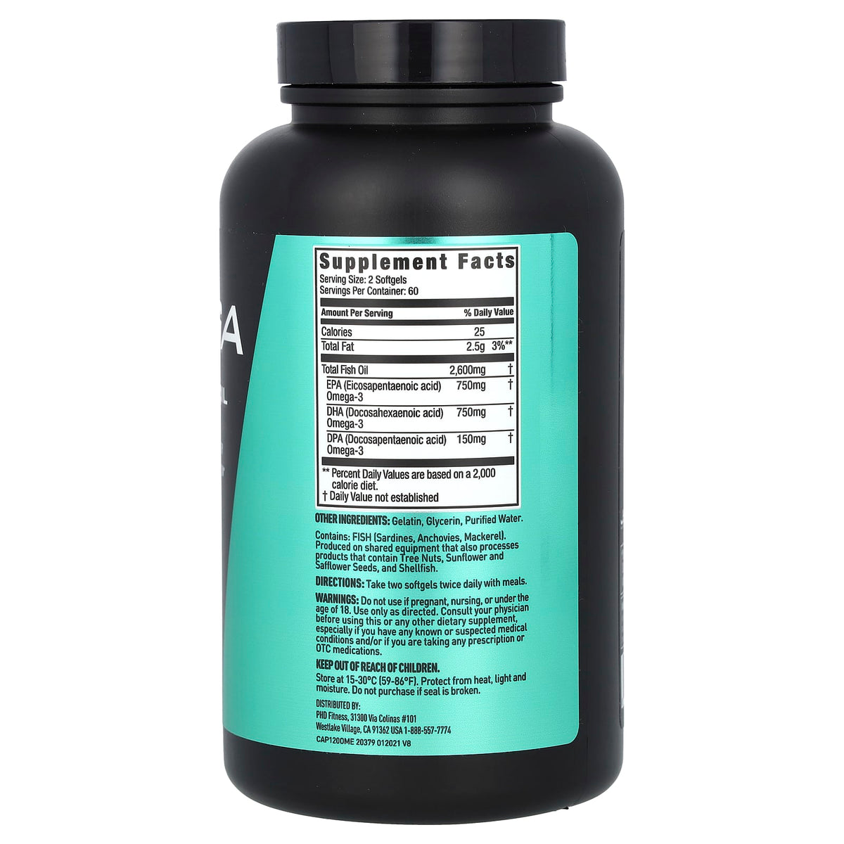 JYM Supplement Science Fish Oil 1,300 mg per Softgel