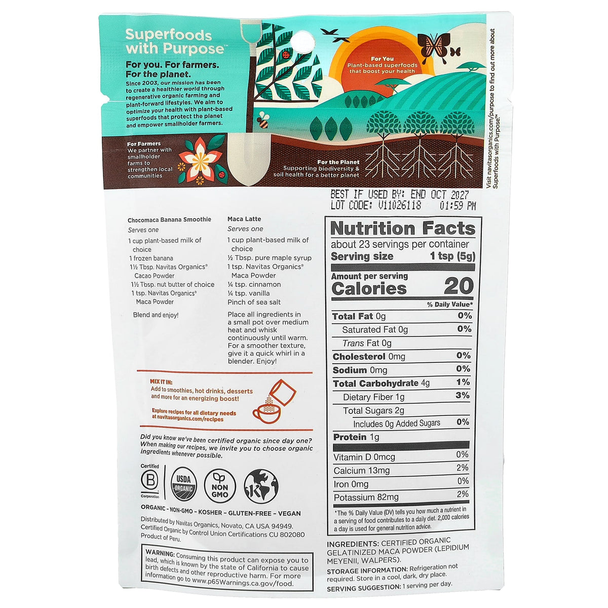 Navitas Organics Maca Powder 4 oz (113 g)