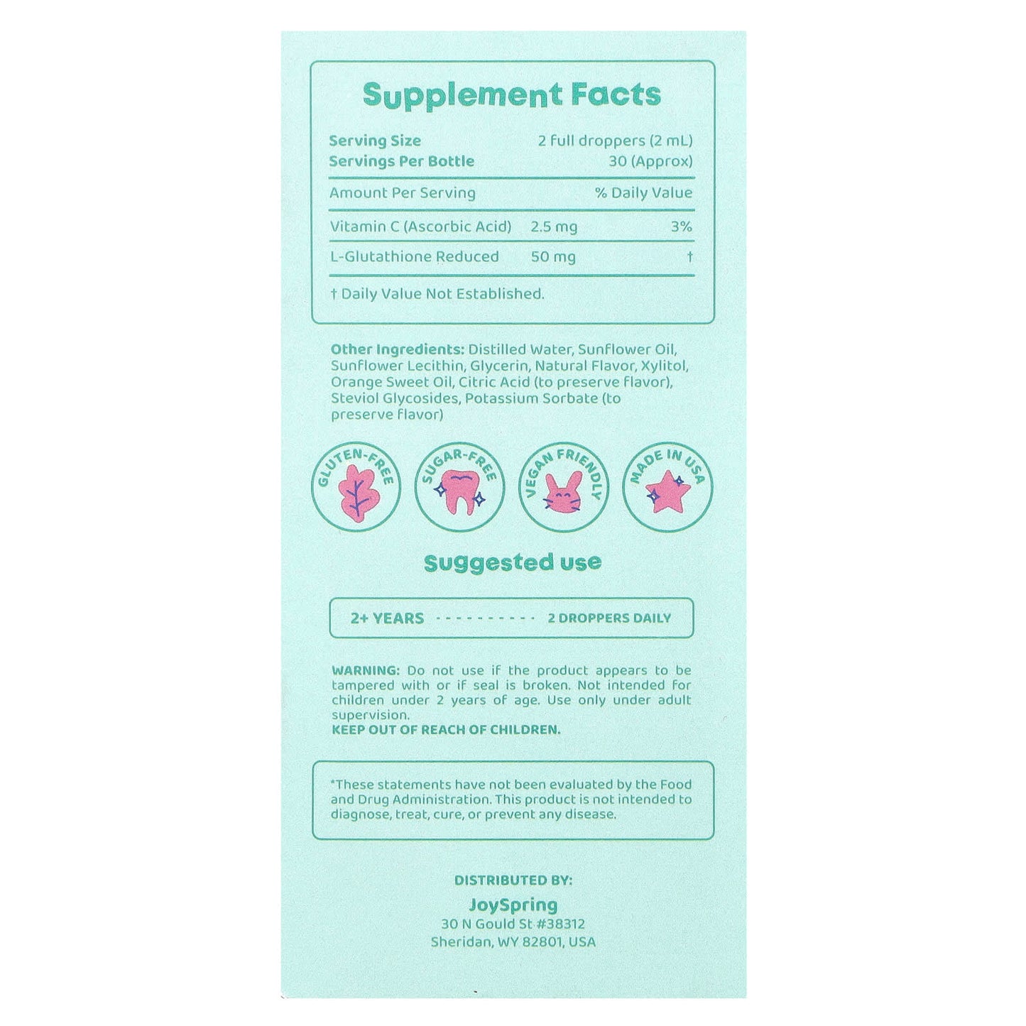 JoySpring, Gluta Guard, 2 fl oz (60 ml)