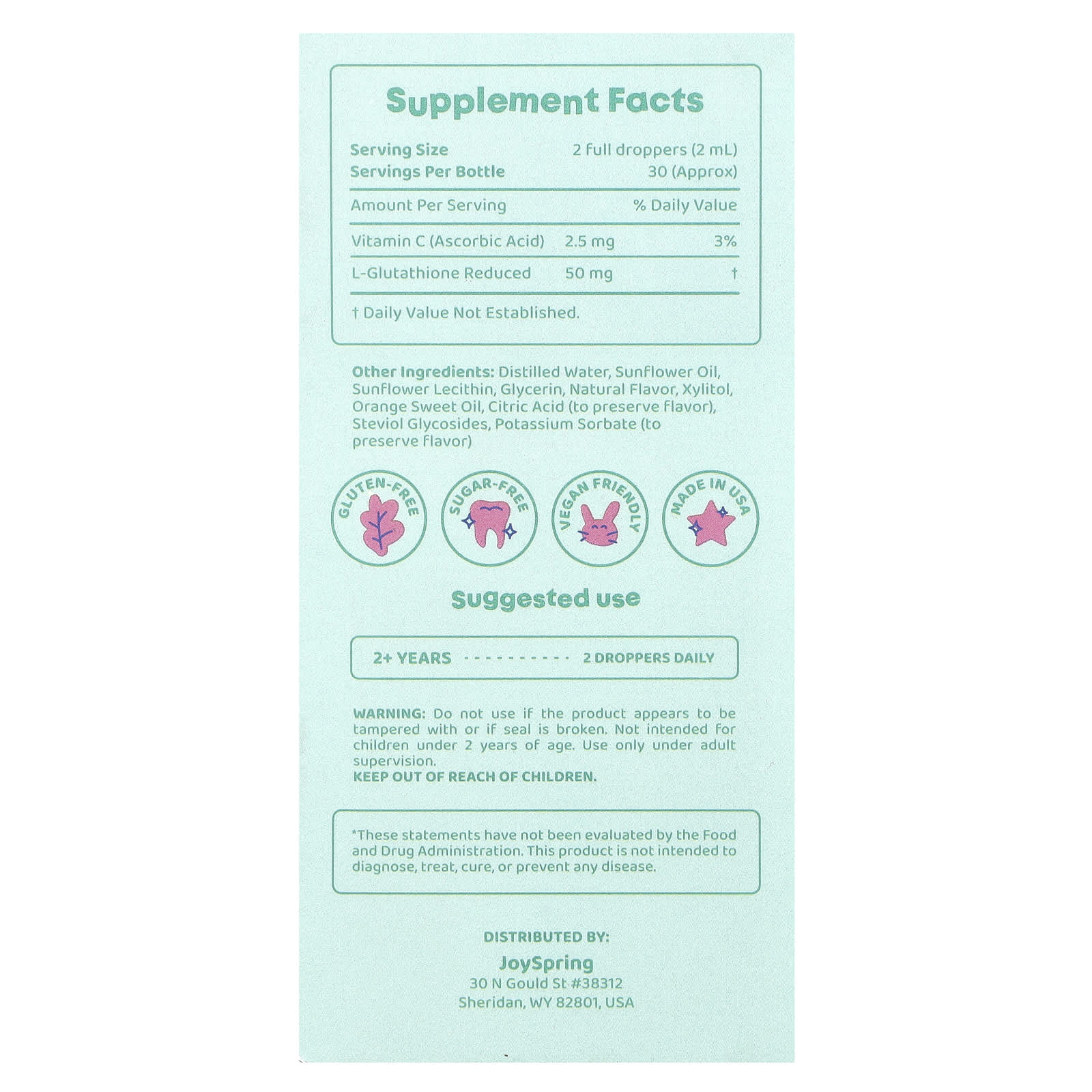 JoySpring, Gluta Guard, 2 fl oz (60 ml)