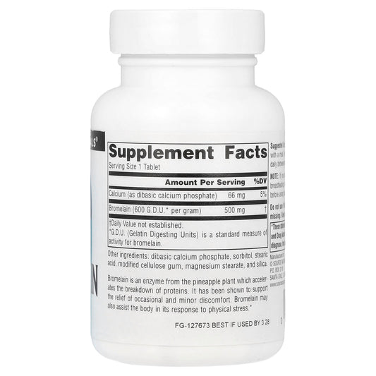 Source Naturals Bromelain 600 GDU/g 60 Tablets