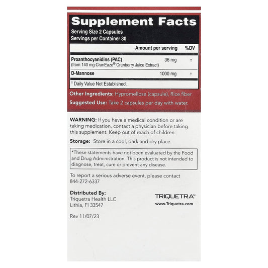 Triquetra Health, CranEaze®, Cranberry Juice Extract, 60 Capsules