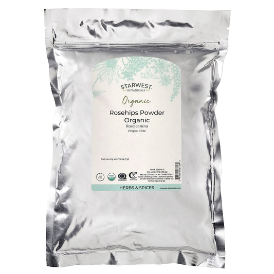 Starwest Botanicals, Organic Rosehips Powder, 1 lb (453.6 g)