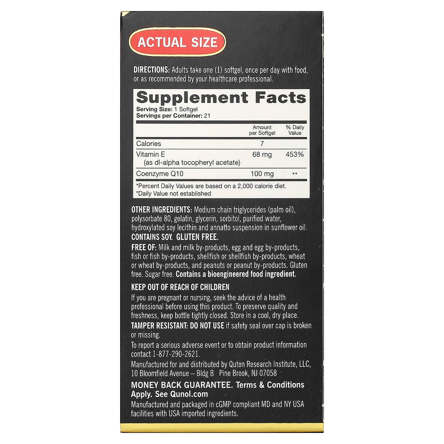 Qunol, Ultra CoQ10, 100 mg, 21 Capsules