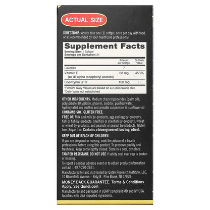 Qunol, Ultra CoQ10, 100 mg, 21 Capsules