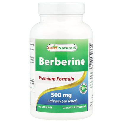 Best Naturals Berberine 500 mg 120 Caps