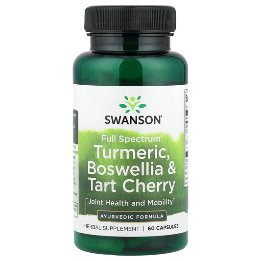 Swanson Vitamins, Full Spectrum®, Turmeric, Boswellia & Tart Cherry, 60 Capsules