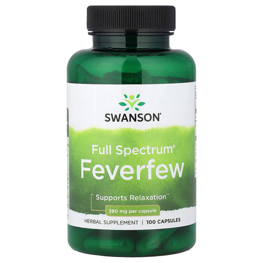 Swanson Vitamins, Full Spectrum® Feverfew, 380 mg, 100 Capsules