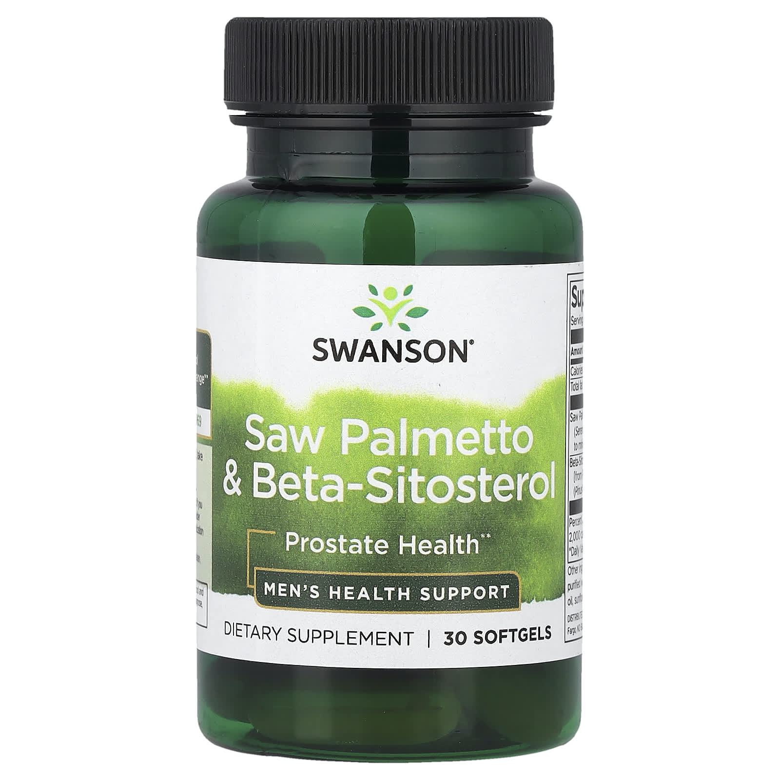 Swanson Vitamins, Saw Palmetto & Beta-Sitosterol, 30 Softgels