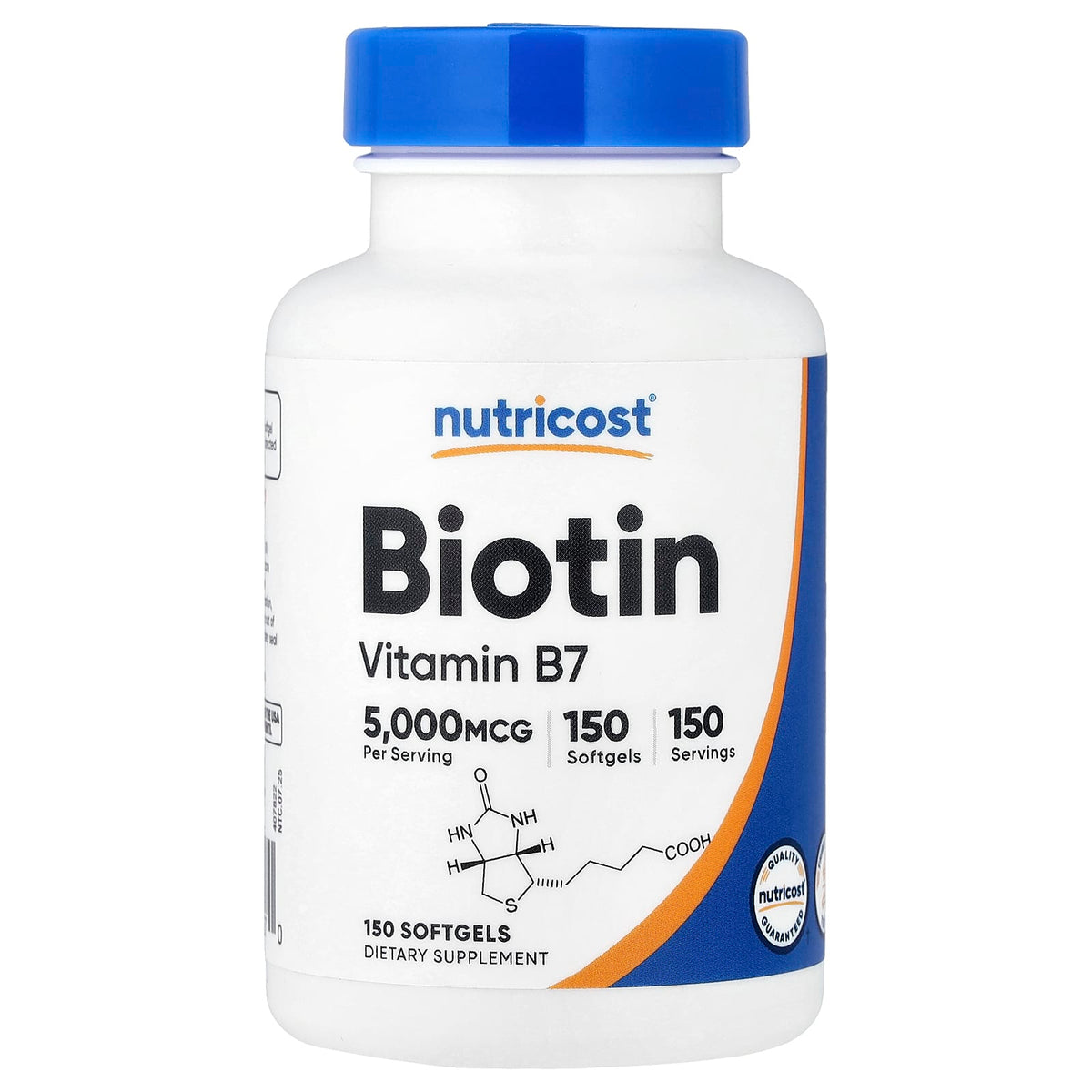 Nutricost, Biotin, 5,000 mcg, 150 Softgels