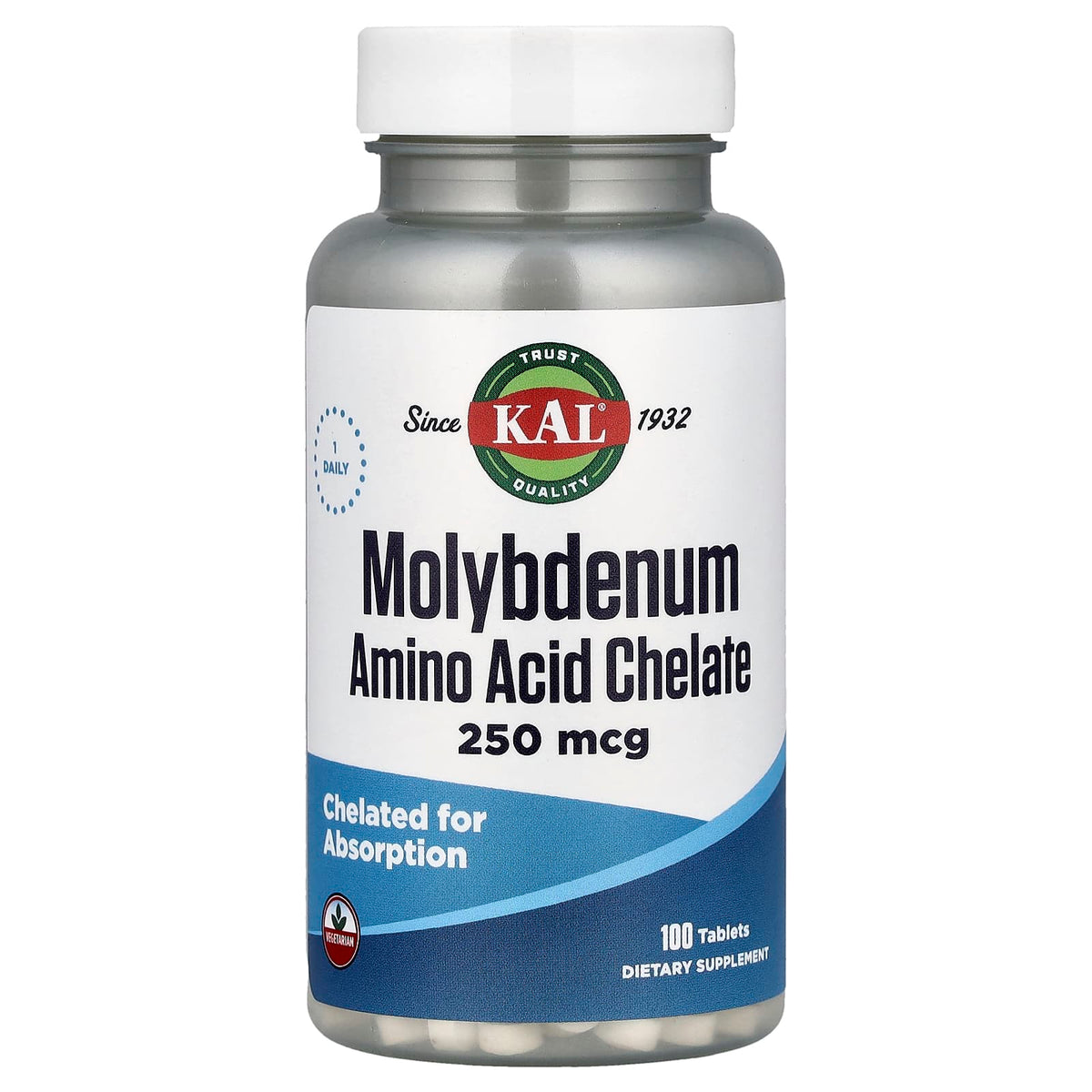 KAL Molybdenum 250 mcg 100 Tabs