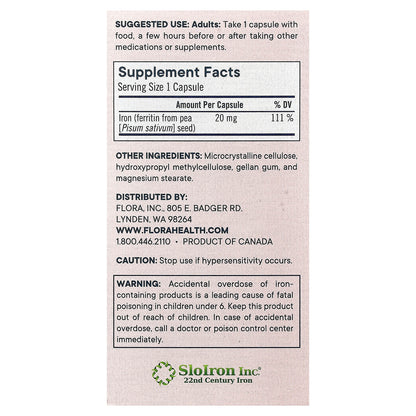 Flora Ferritin + 20 mg per Capsule