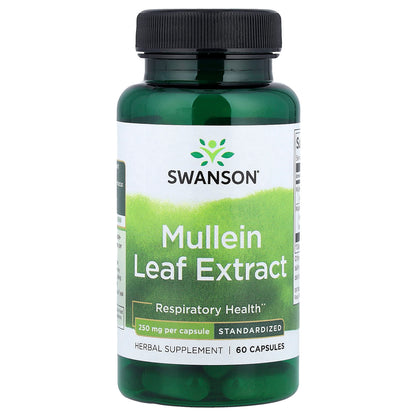 Swanson Mullein Leaf Extract Standardised 250 mg 60 Capsules