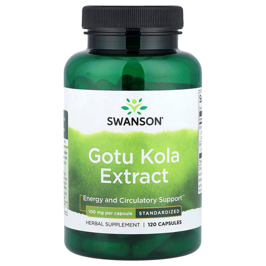 Swanson Vitamins, Gotu Kola Extract, Standardised, 100 mg, 120 Capsules