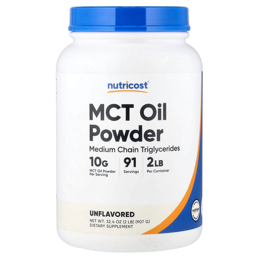 Nutricost, MCT Oil Powder, Unflavoured, 32.4 oz (907 g)