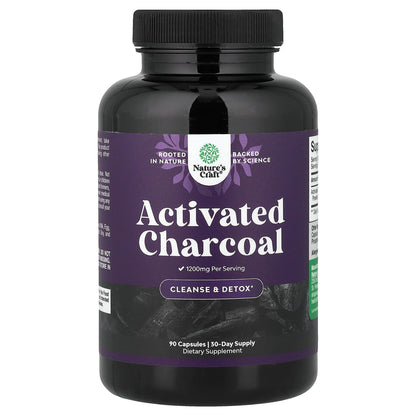 Nature's Craft Activated Charcoal 400 mg per Capsule