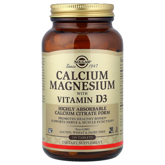 Solgar Calcium Magnesium with Vitamin D3 150 Tabs