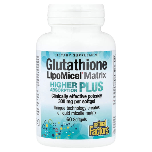 Natural Factors, Glutathione LipoMicel Matrix, 60 Capsules (300 mg per Capsule)