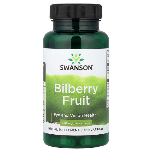 Swanson Vitamins, Bilberry Fruit, 470 mg, 100 Capsules