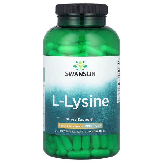 Swanson Vitamins, L-Lysine, 500 mg, 300 Capsules