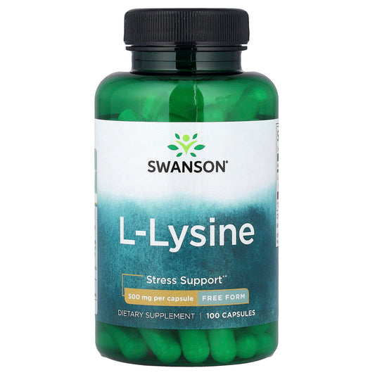 Swanson Vitamins, L-Lysine, 500 mg, 100 Capsules