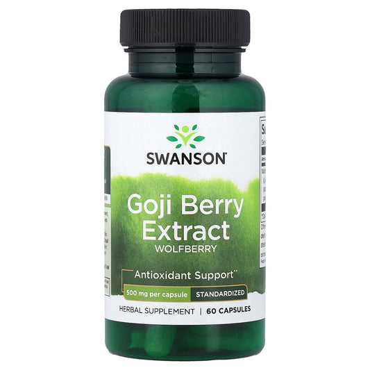 Swanson Vitamins, Goji Berry Extract, Standardised, 500 mg, 60 Capsules