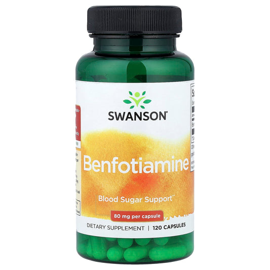 Swanson Vitamins, Benfotiamine, 80 mg, 120 Capsules