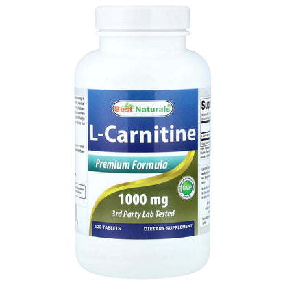Best Naturals L-Carnitine 1,000 mg 120 Tablets