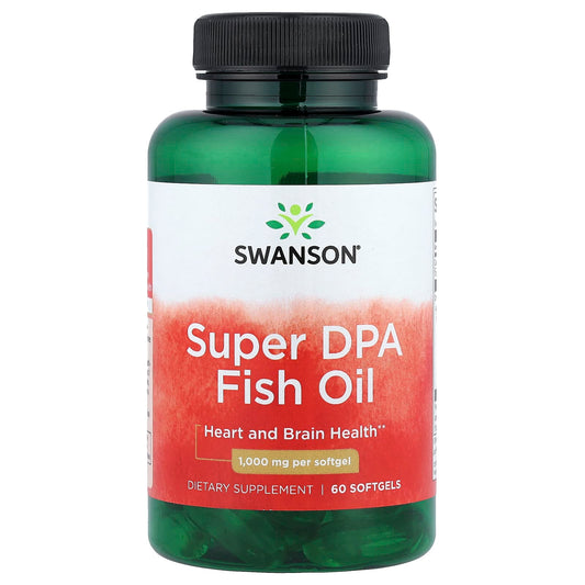 Swanson Vitamins, Super DPA Fish Oil, 1,000 mg, 60 Softgels