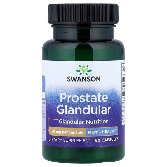 Swanson Vitamins, Prostate Glandular, 150 mg, 60 Capsules