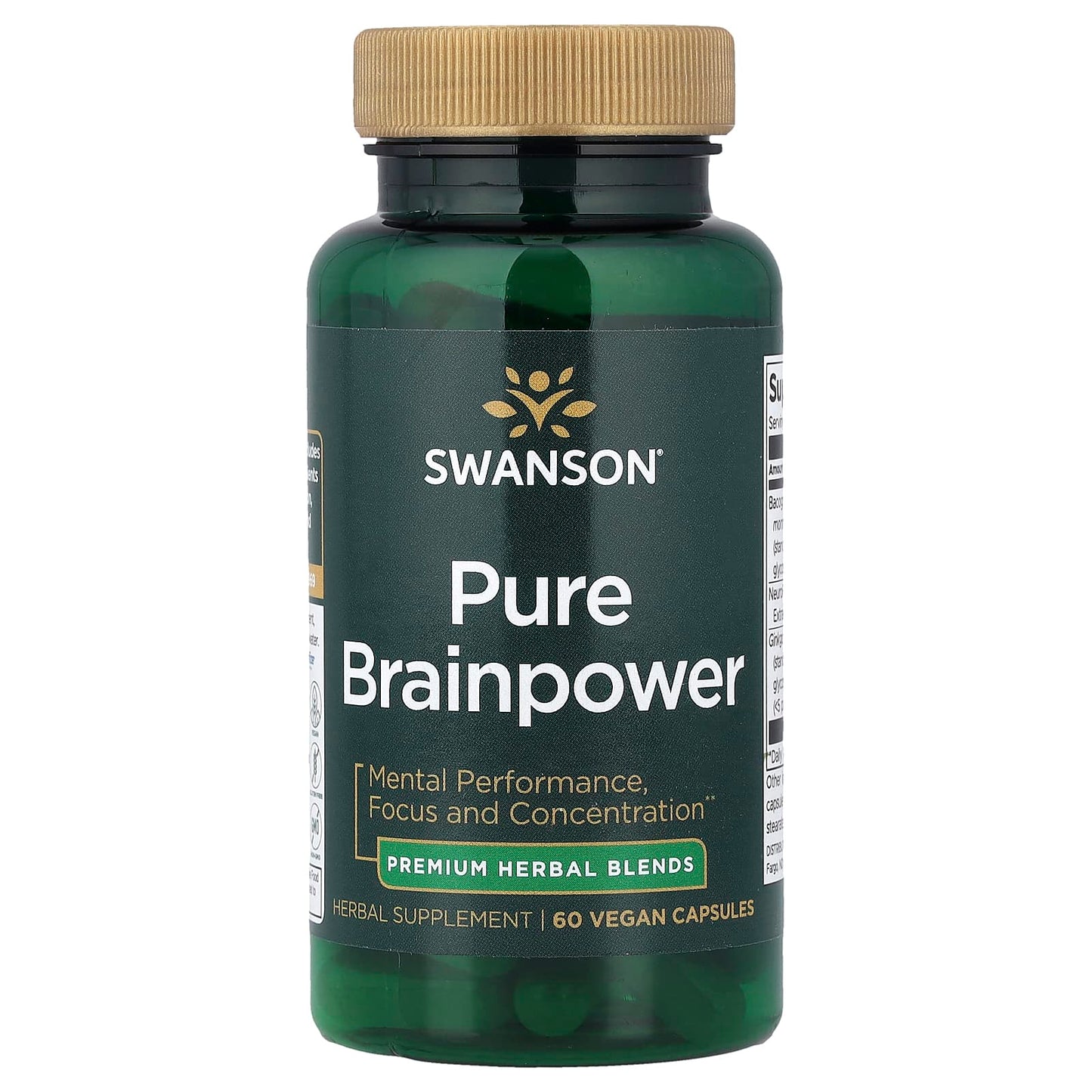 Swanson Vitamins, Pure Brainpower, 60 Vegan Capsules