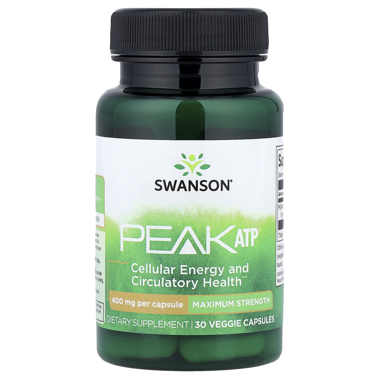 Swanson Vitamins, Peak ATP®, 400 mg, 30 Veggie Capsules