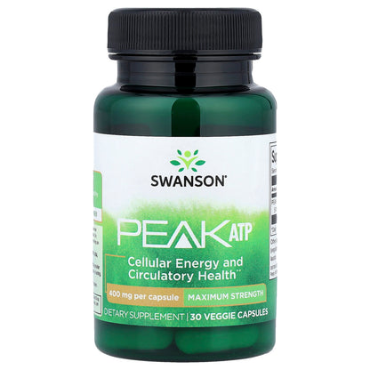 Swanson Vitamins, Peak ATP®, 400 mg, 30 Veggie Capsules