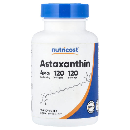 Nutricost Astaxanthin 4 mg 120 Softgels